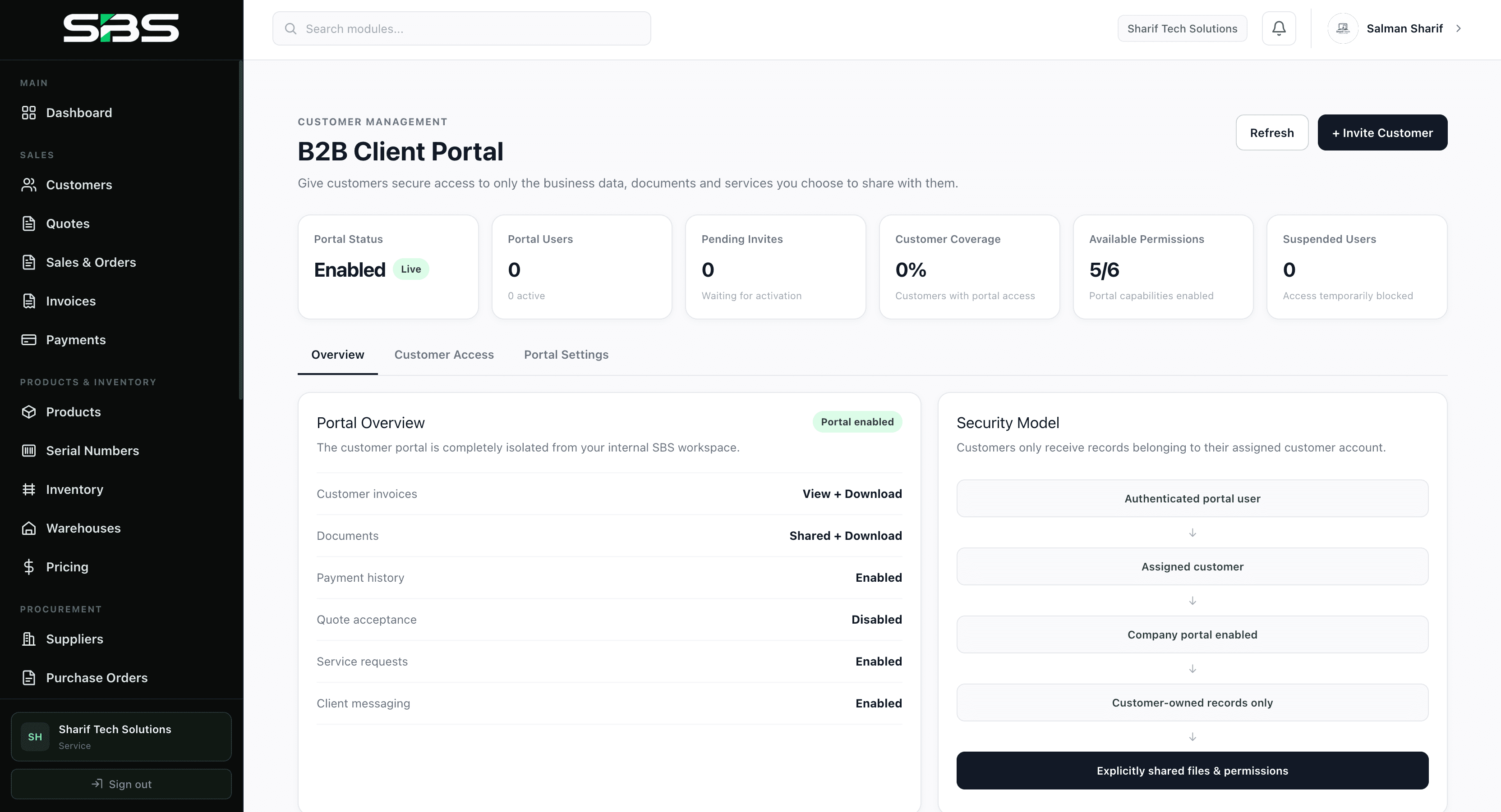 B2B Client Portal